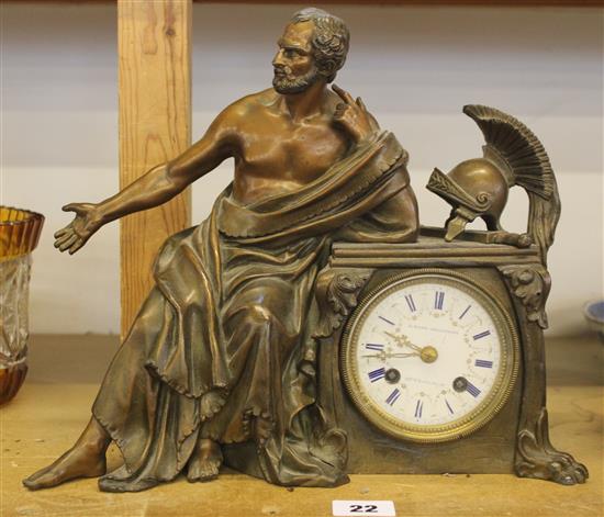 Classical figural mantel clock